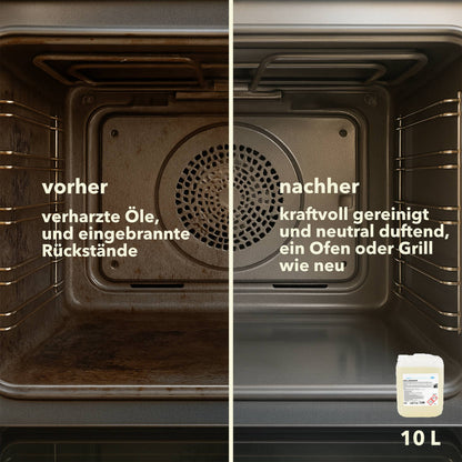 Limpiador de horno y parrilla, valor de pH 13, 10 litros