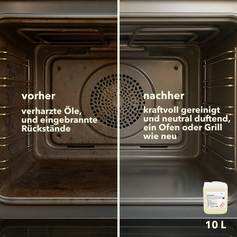 Limpiador de horno y parrilla, valor de pH 13, 10 litros