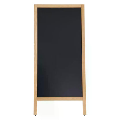 Holz Kundenstopper 145x67cm, Magnetisch, Buche, Outdoor