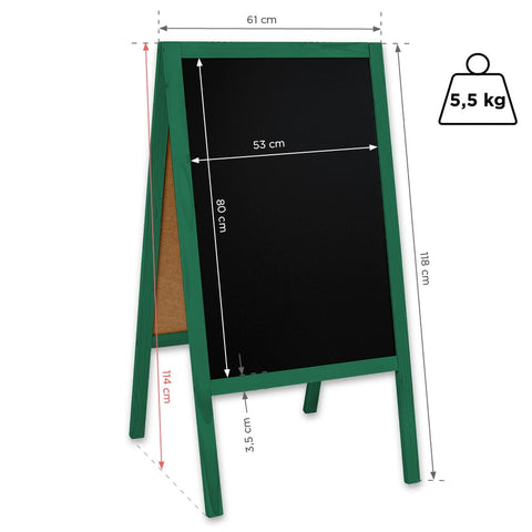 Holz Kundenstopper "ColorFrame" 118x61cm, Indoor