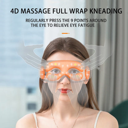 Augenmassagegerät 4D Smart Airbag Vibrations-Augenpflege-Instrument Hot Compress Bluetooth Eye Massage Glasses Fatigue Pouch & Wrinkle