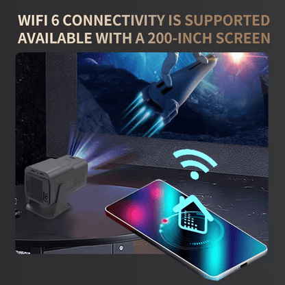 Tragbarer Projektor – 1080P, WiFi, Bluetooth & 270° drehbar