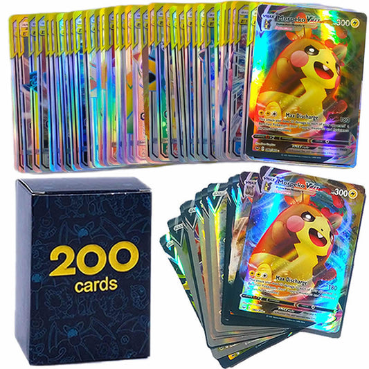 200-Stück Pokemon-Karte GX-EX-VMAX-MEGA Booster-Box Englisches Spiel Battle Trading Collection Glänzende Karte Meistverkauftes Kinderspielzeug Geschenk