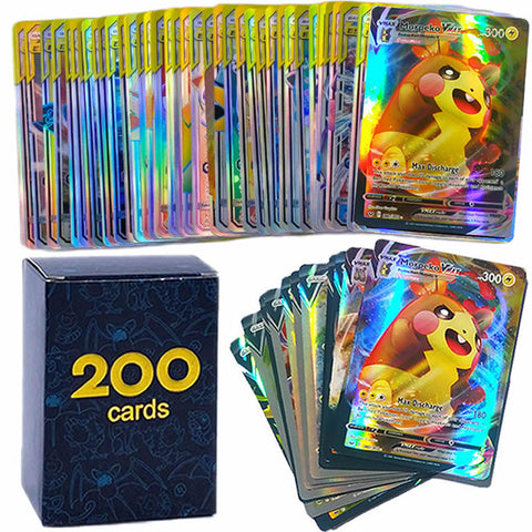 200-Stück Pokemon-Karte GX-EX-VMAX-MEGA Booster-Box Englisches Spiel Battle Trading Collection Glänzende Karte Meistverkauftes Kinderspielzeug Geschenk