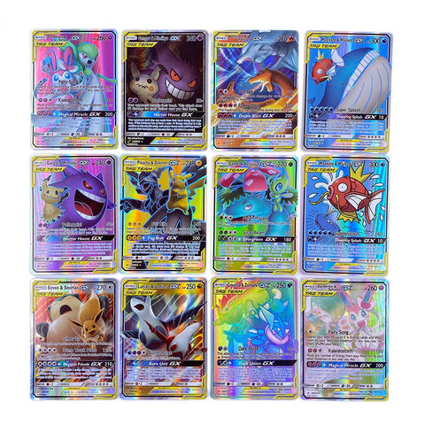 60-300 Stück TOMY POKEMON TAG TEAM GX VMAX V MAX für Shining Game Battle Carte Card Kinderspielzeug