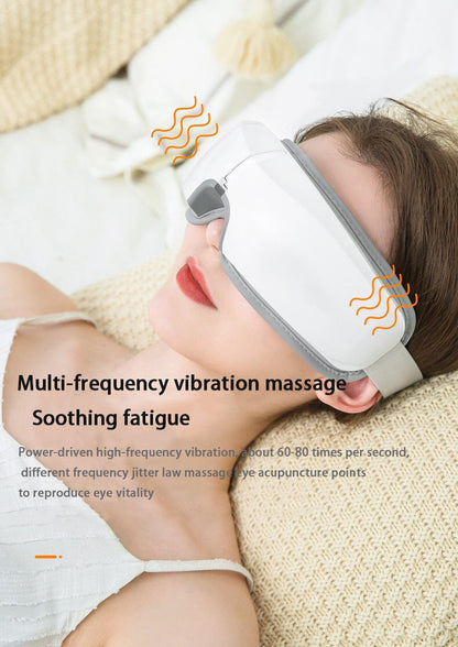 Augenmassagegerät 4D Smart Airbag Vibrations-Augenpflege-Instrument Hot Compress Bluetooth Eye Massage Glasses Fatigue Pouch & Wrinkle