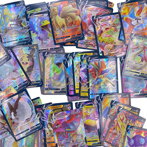 60-300 Stück TOMY POKEMON TAG TEAM GX VMAX V MAX für Shining Game Battle Carte Card Kinderspielzeug