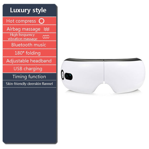 Augenmassagegerät, Bluetooth, Vibration, heiße Kompresse, Augenpflege, Massagegerät, Faltenermüdung, Vibrationsmassage, Therapie, Augenschutz