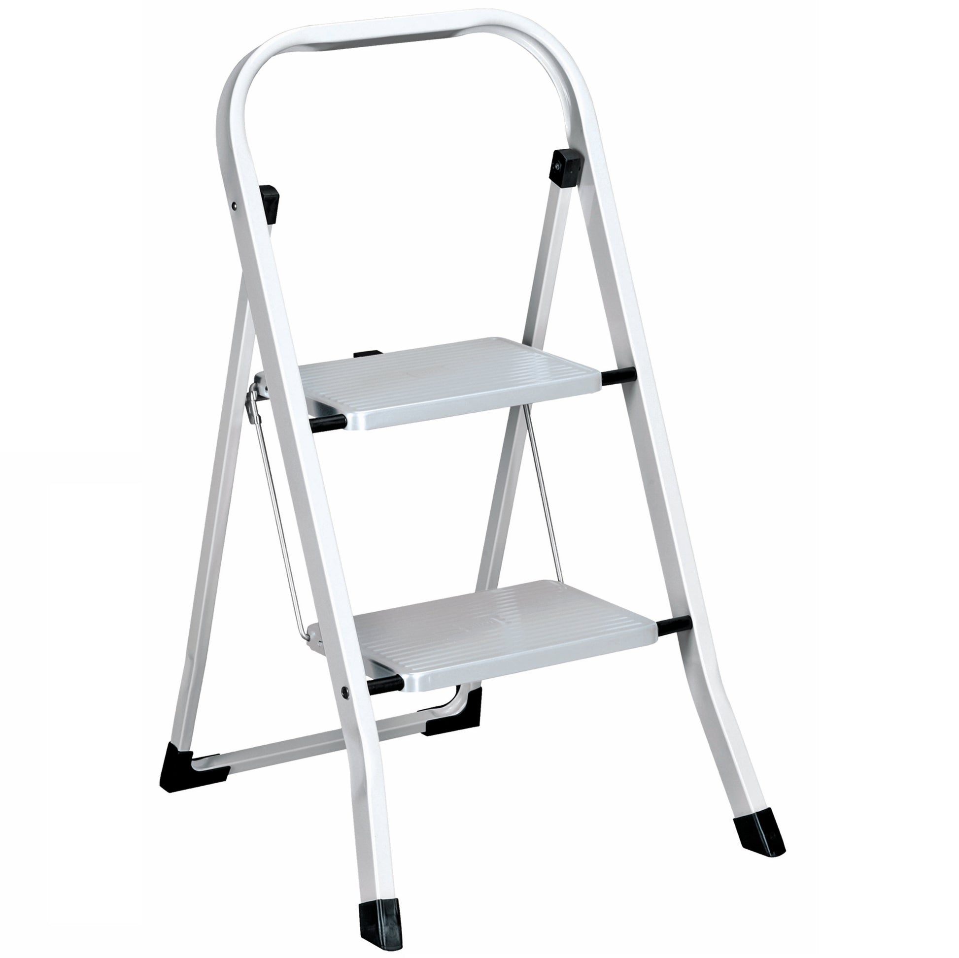 HAILO Klapptrittleiter Stahl Basic 370.156671.20 2 Stufen weiss