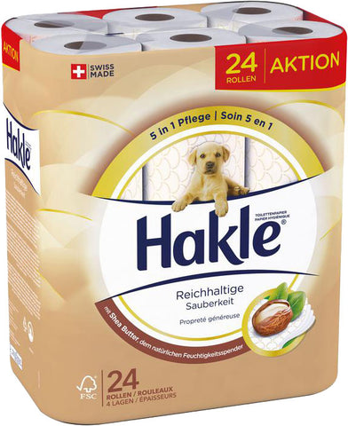 HAKLE Toilettenpapier 4164808 Reichhaltige Sauberkeit 24 Rl.