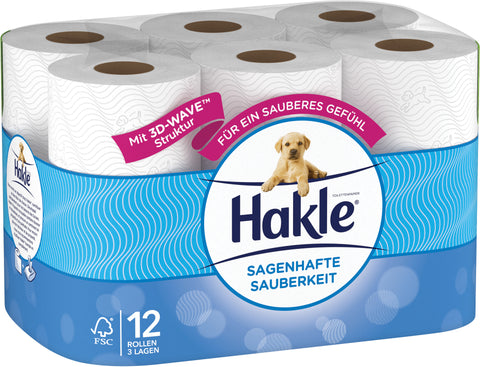 HAKLE Toilettenpapier 4411792 Sagenhafte Sauberkei 12 Rl.