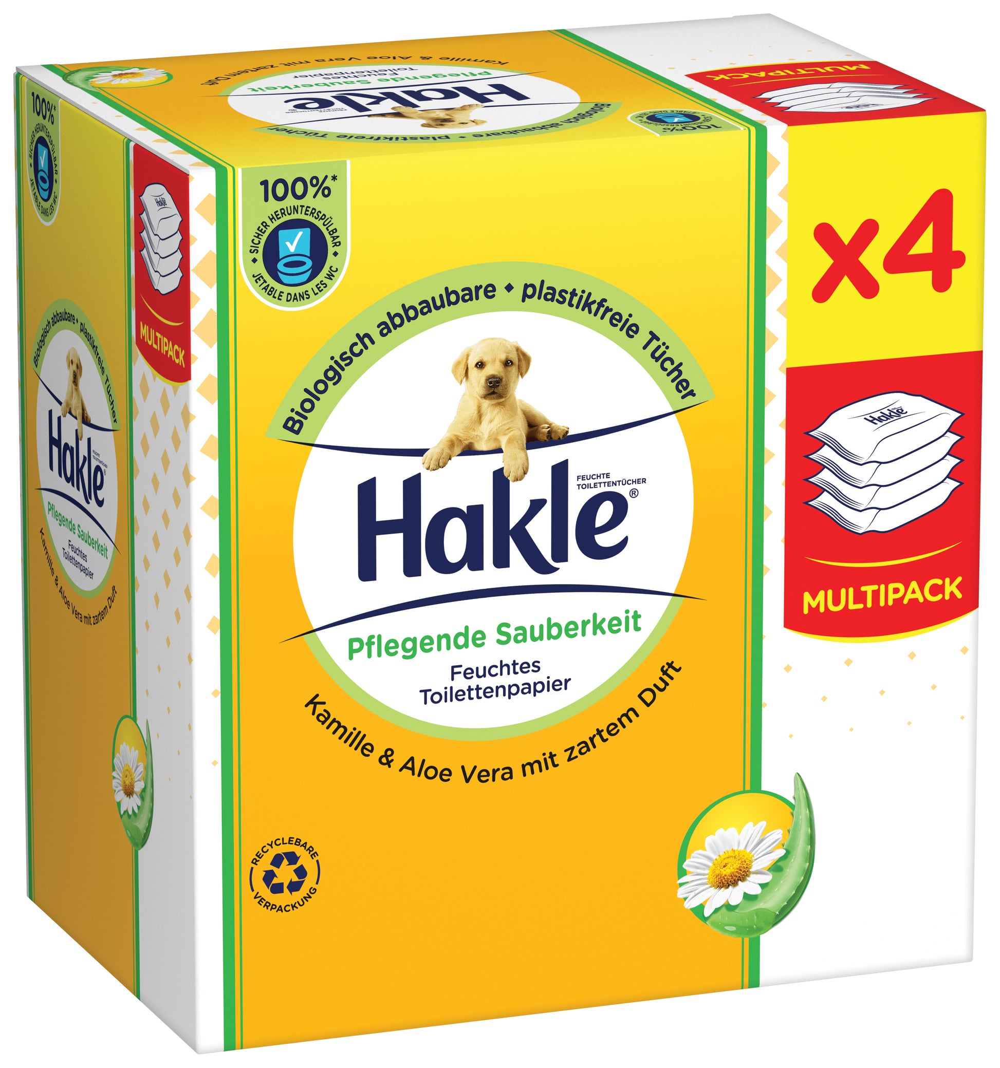 HAKLE Feuchtes Toilettenpapier 4516792 pflegende Sauberkeit 4x42 Stk.