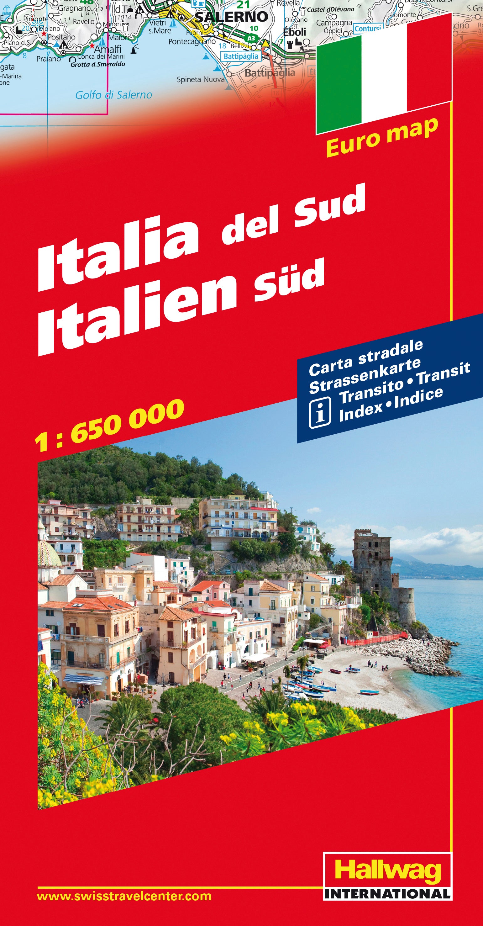 HALLWAG Strassenkarte 382831051 Italien Süd 1:650'000