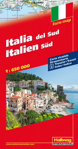 HALLWAG Strassenkarte 382831051 Italien Süd 1:650'000