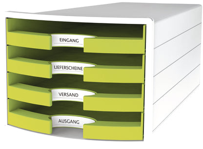 HAN Schubladenbox IMPULS A4/C4 1013-50 lemon 4 Schubladen