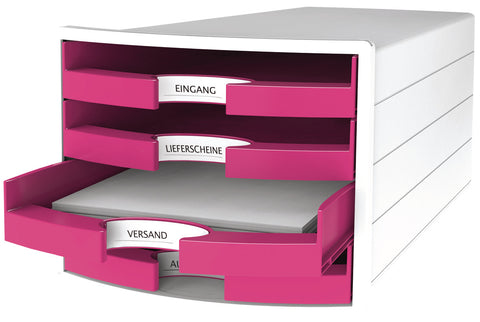 HAN Schubladenbox IMPULS A4/C4 1013-56 pink 4 Schubladen