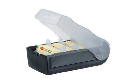 HAN Karteibox Croco A8 998-633 schwarz 9.7x6.7x19.1cm