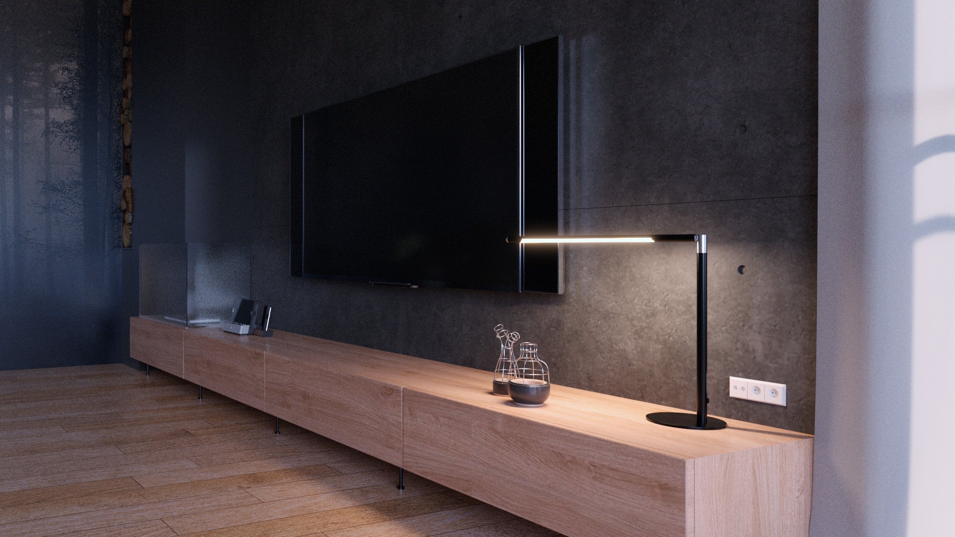 HANSA Tischleuchte Aura 41-5011.005 schwarz