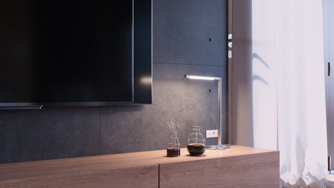 HANSA Tischleuchte Aura 41-5011.006 silber