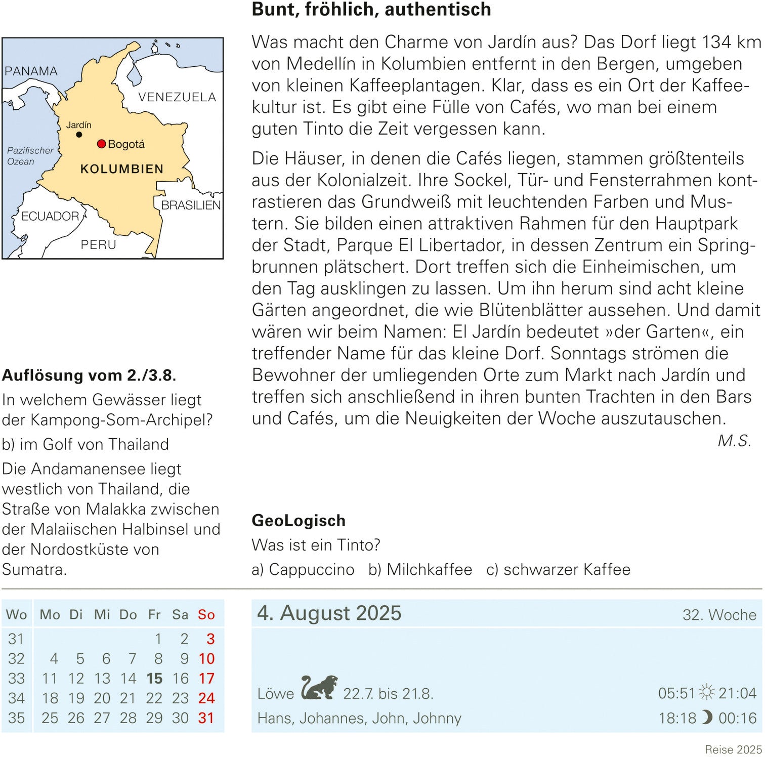 HARENBERG Abreisskalender 2025 2105000+25 Reise DE 15.4x16.5cm