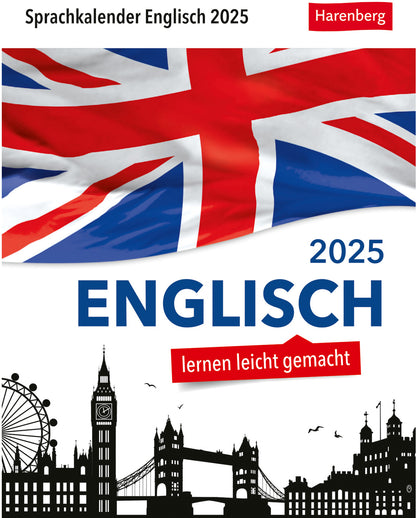 HARENBERG Abreisskalender 2025 2110800+25 Englisch DE, EN 12.5x16cm