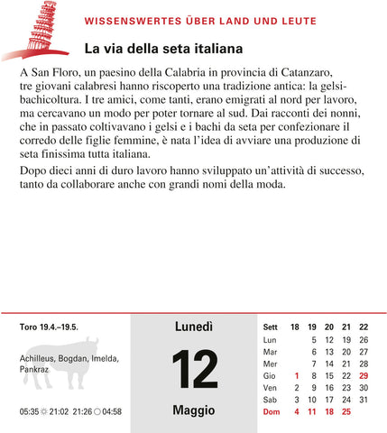 HARENBERG Abreisskalender 2025 2111000+25 Italienisch DE, IT 12.5x16cm