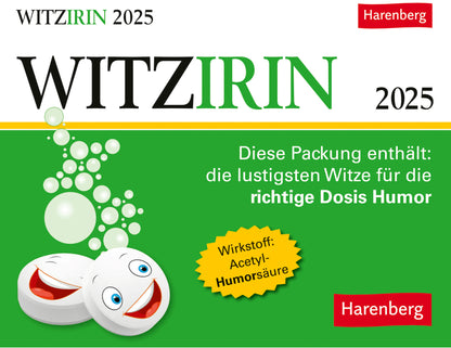 HARENBERG Abreisskalender 2025 3310012+25 Witzirin DE 11x14cm