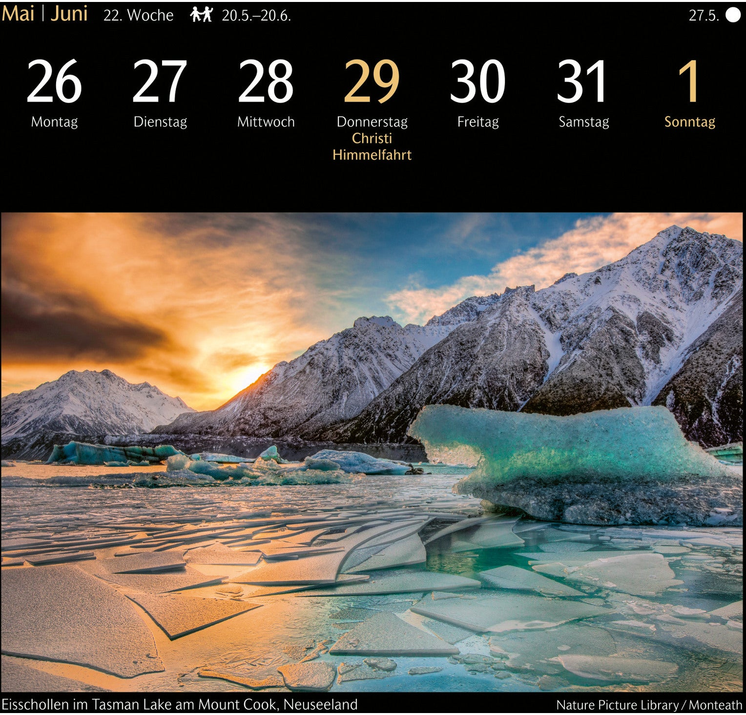 HARENBERG Postkartenkalender 2025 3310116+25 Magic Nature DE 16x17.5cm