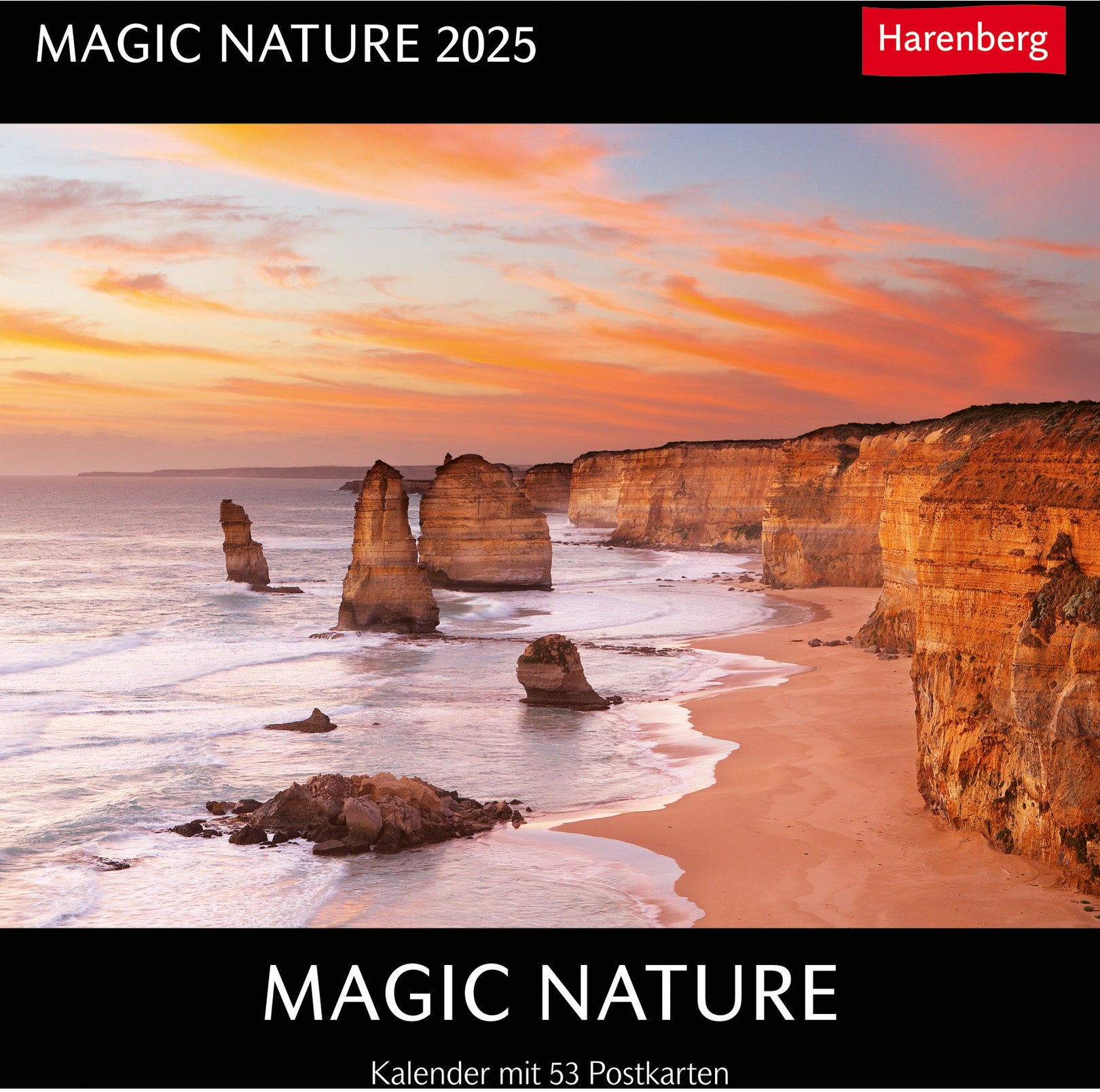 HARENBERG Postkartenkalender 2025 3310116+25 Magic Nature DE 16x17.5cm