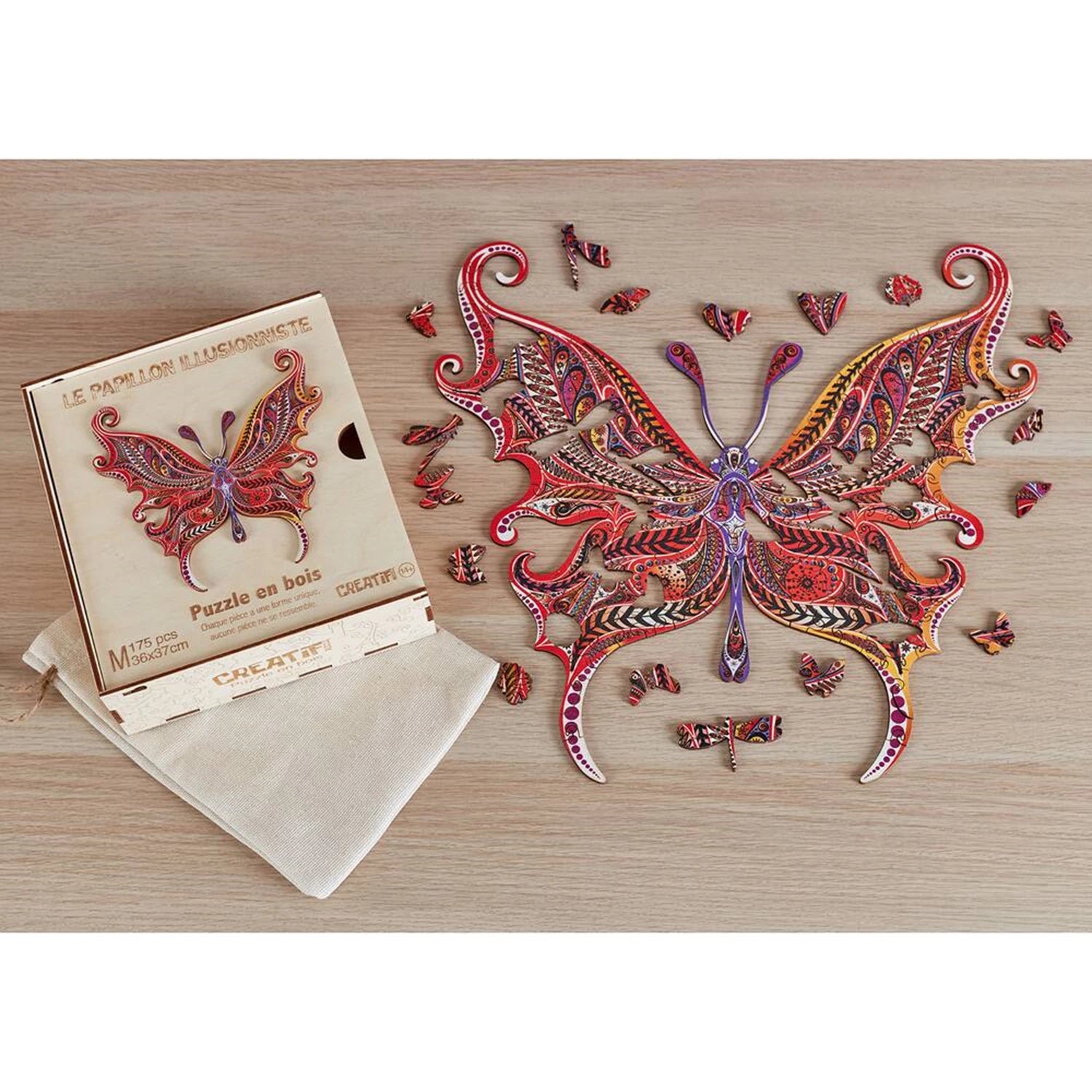 PZ BOIS - LE PAPILLON ILLUSIONNISTE 175PCS - M