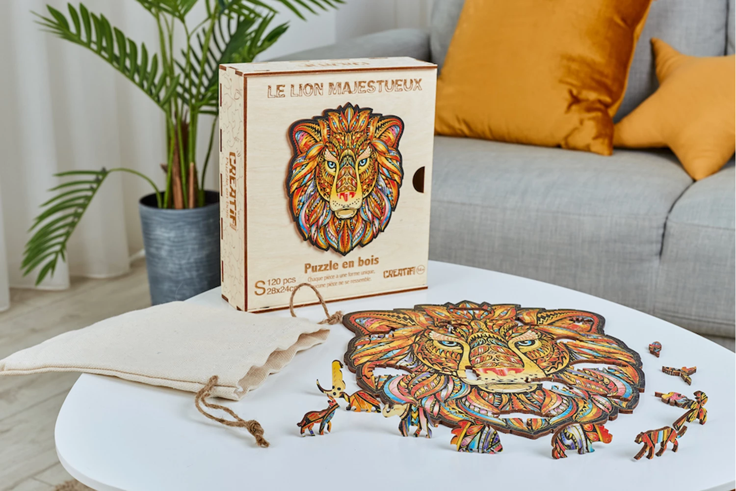 PZ BOIS - LE LION MAJESTUEUX 120PCS - S