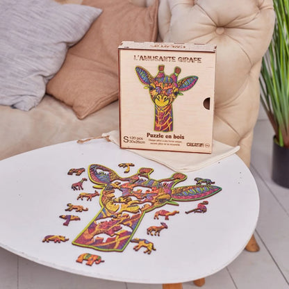 PZ BOIS - L'AMUSANTE GIRAFE 120PCS - S