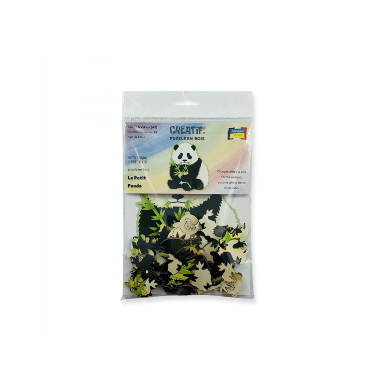 PZ BOIS ENFANT - LE PETIT PANDA 35PCS