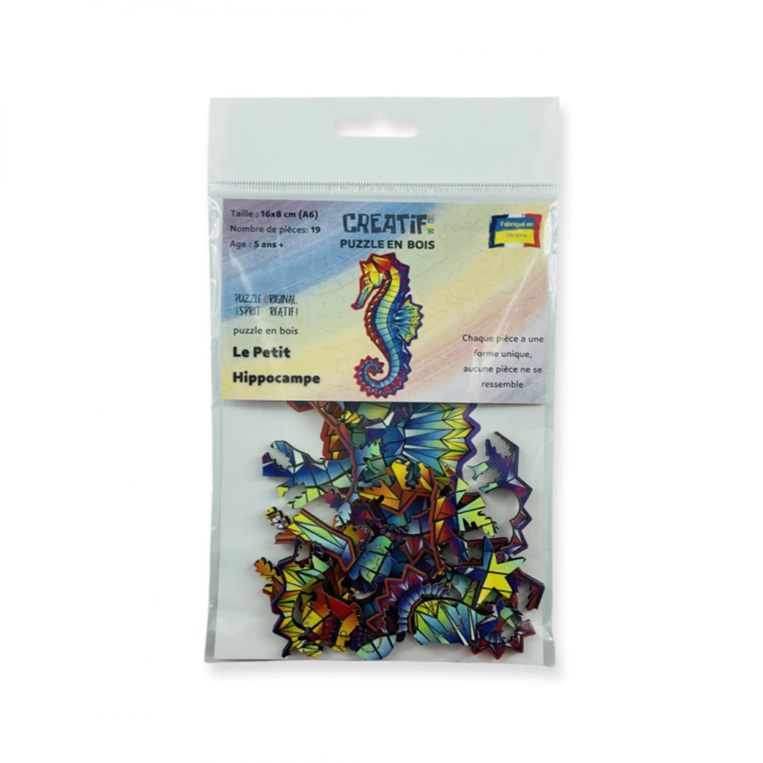 PZ BOIS ENFANT - LE PETIT HIPPOCAMPE 19PCS