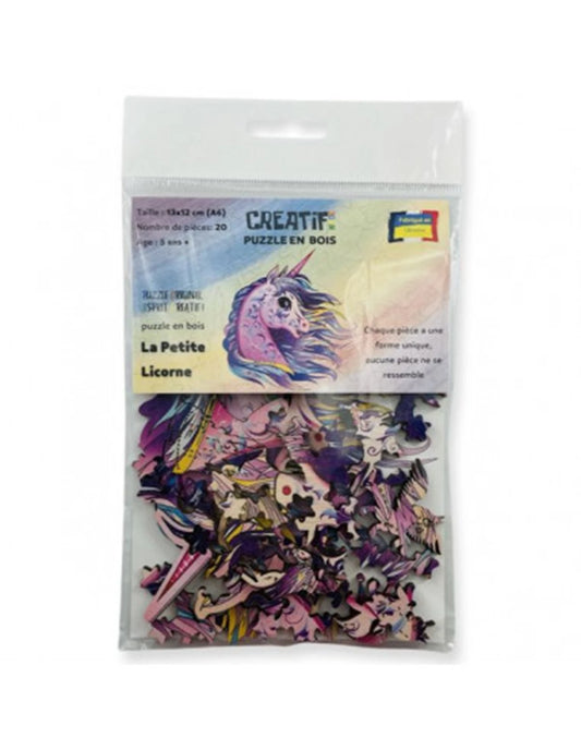 PZ BOIS ENFANT - LA PETITE LICORNE 20PCS