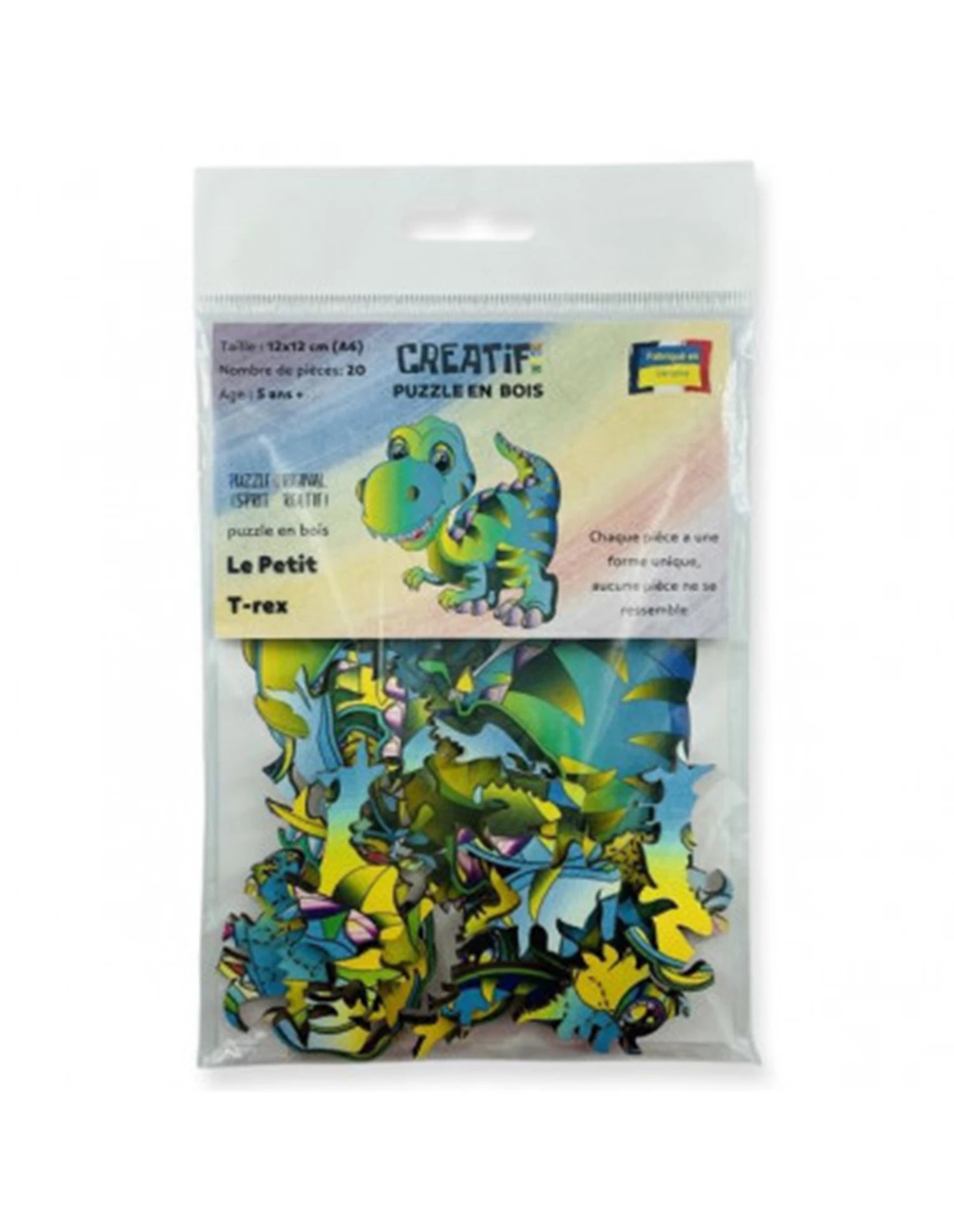 PZ BOIS ENFANT - LE PETIT T-REX 20PCS