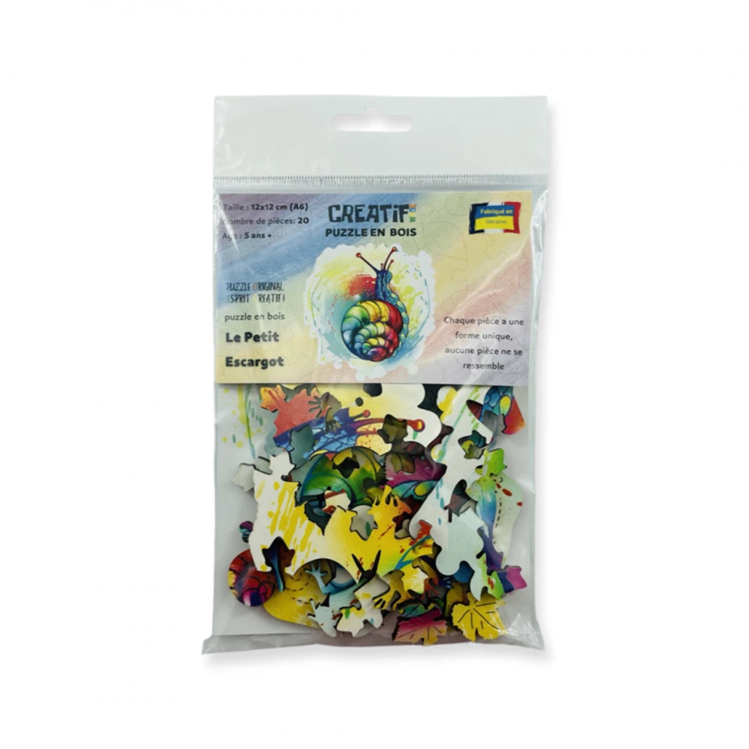 PZ BOIS ENFANT - LE PETIT ESCARGOT 20PCS