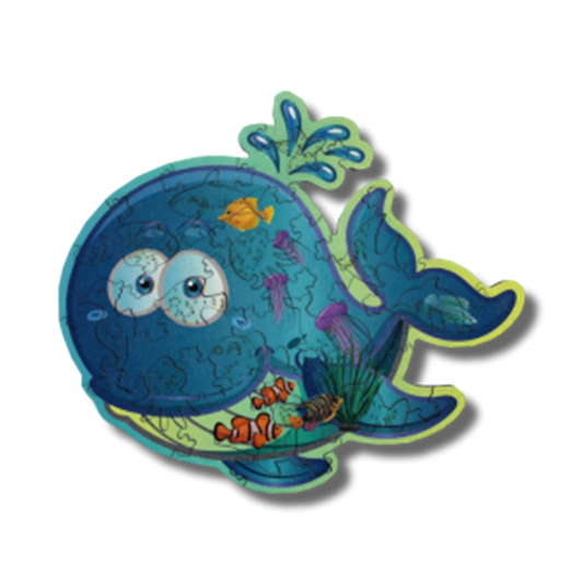 PZ BOIS ENFANT - LA BALEINE RIGOLOTE 35PCS