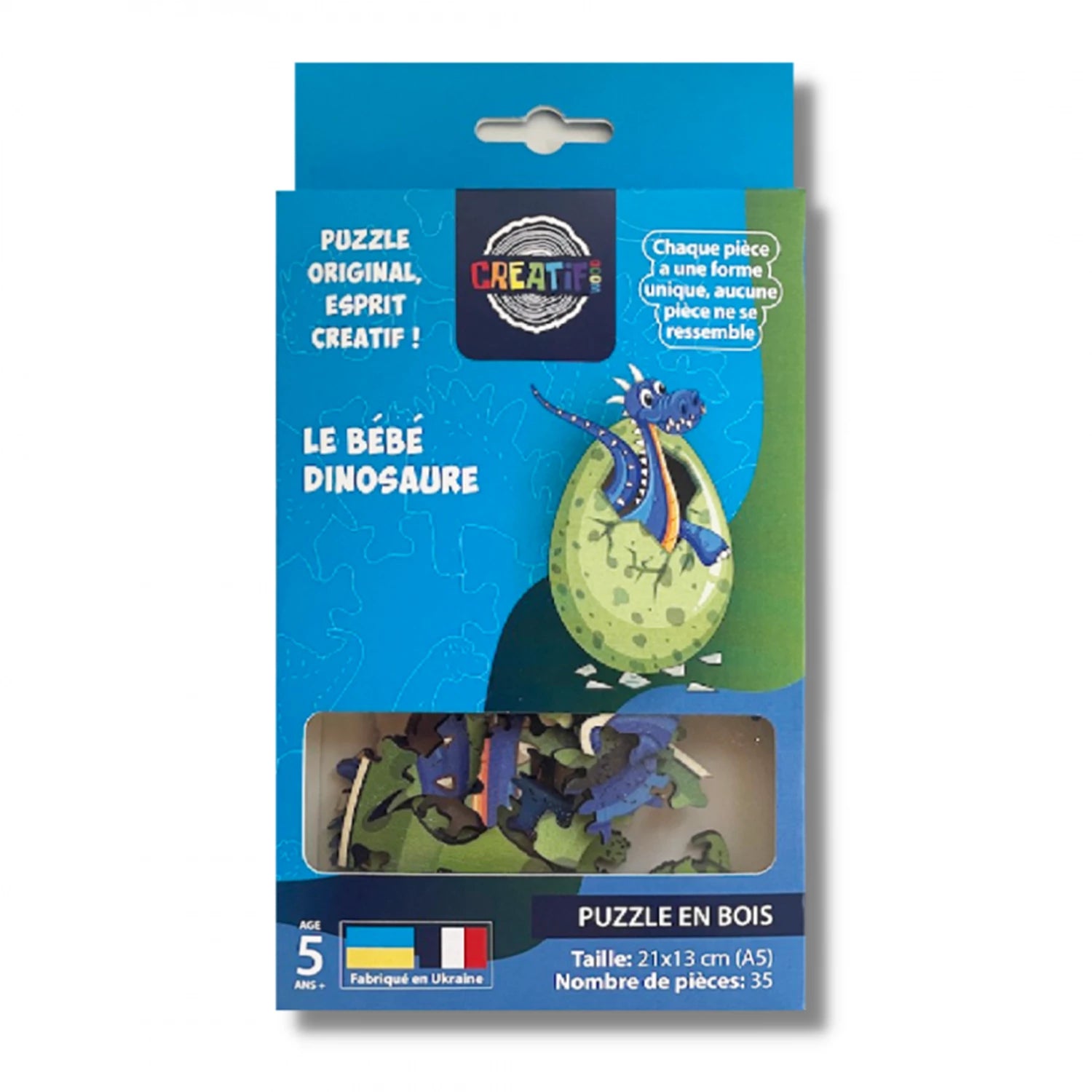 PZ BOIS ENFANT - LE BEBE DINOSAURE 35PCS