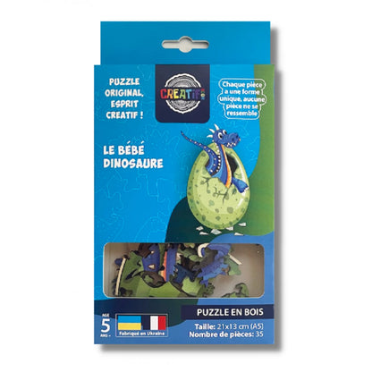 PZ BOIS ENFANT - LE BEBE DINOSAURE 35PCS