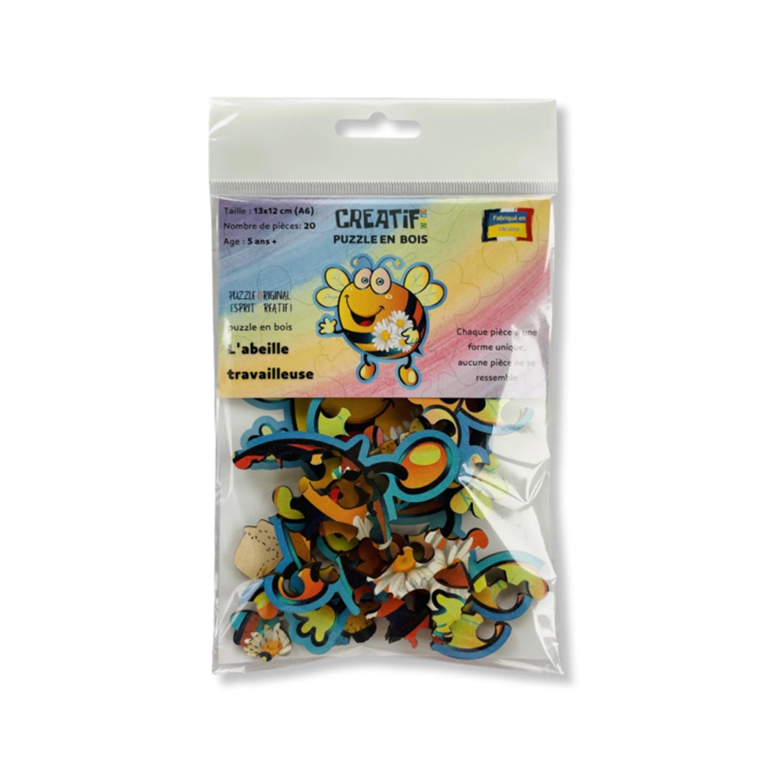 PZ BOIS ENFANT - L'ABEILLE TRAVAILLEUSE 20PCS