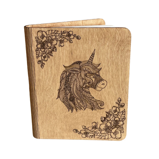 CARNET BOIS LICORNE 100 FEUILLES