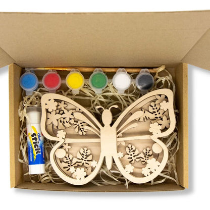 KIT EN BOIS 3D A PEINDRE PAPILLON
