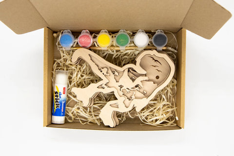 KIT EN BOIS 3D A PEINDRE T-REX