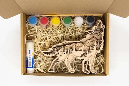 KIT EN BOIS 3D A PEINDRE LOUP