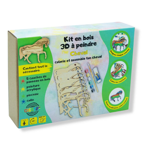 KIT EN BOIS 3D A PEINDRE CHEVAL
