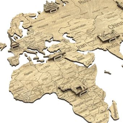 CARTE DU MONDE 2D CLAIRE S 55X80CM (FR)