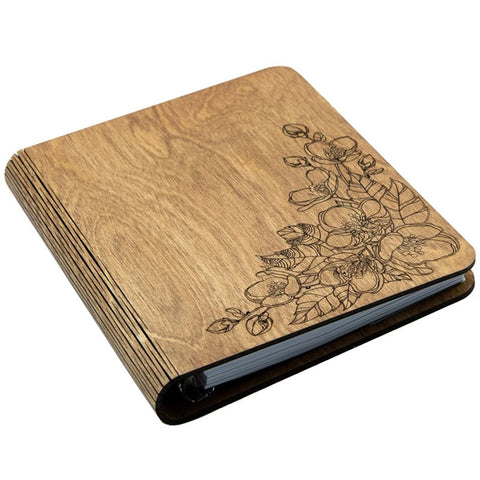 FRÜHLINGS-NOTIZBUCH AUS HOLZ 100 BLÄTTER