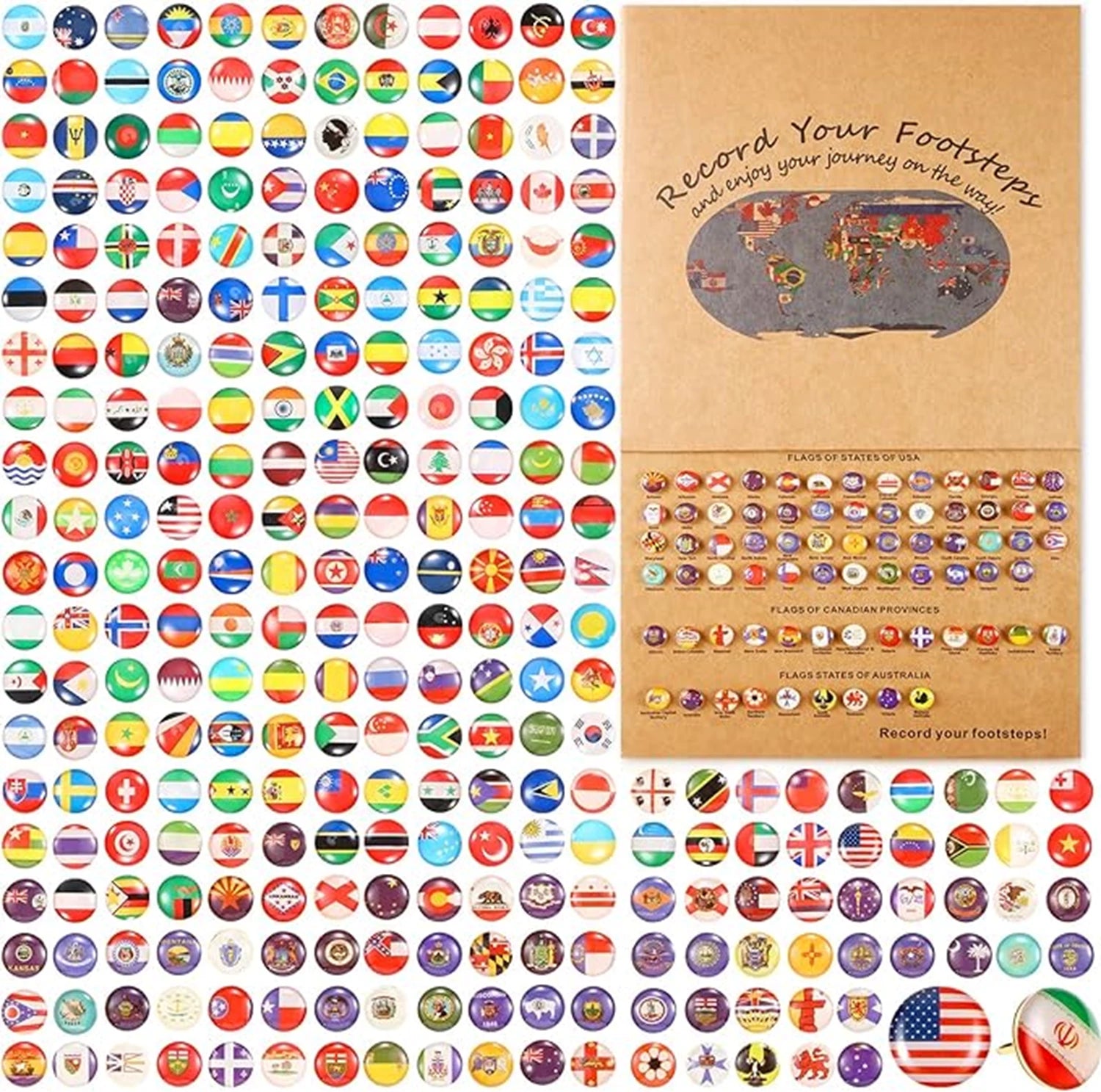 291 PUNAISES DRAPEAUX POUR CARTES CREATIFWOOD