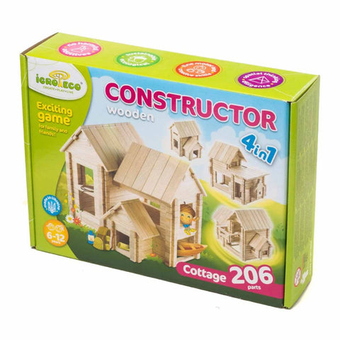 COFFRET CONSTRUCTION BOIS COTTAGE 206PCS